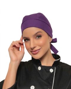 2 Toucas Unissex Chef Bandana Palermo Roxo