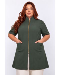 Jaleco Feminino Malta Plus Size Verde Musgo