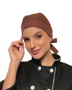 2 Toucas Unissex Chef Bandana Palermo Marrom