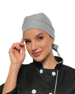 2 Toucas Unissex Chef Bandanas Palermo Cinza