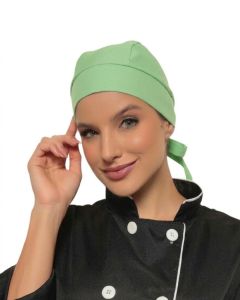 2 Toucas Unissex Chef Bandana Palermo Verde Claro