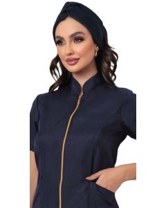 Touca Turbante Feminina Eva Azul Marinho