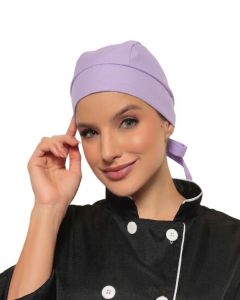 2 Toucas Unissex Chef Bandana Palermo Lilás