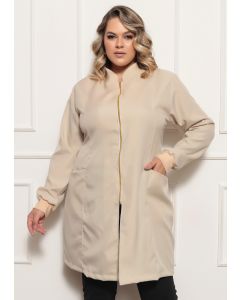 Jaleco Feminino Nice Plus Size Bege