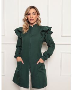 Jaleco Feminino Manga Longa Victoria Verde Musgo