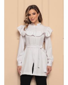 Jaleco Feminino  Zíper Gabardine Elastano Anne