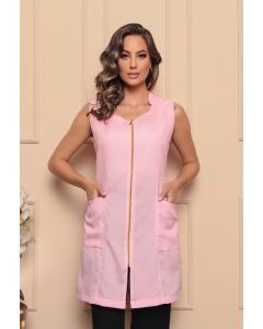 Jaleco Regata em Oxford e Zíper Rosa  Isabel