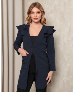 Jaleco Feminino Larissa Azul Marinho