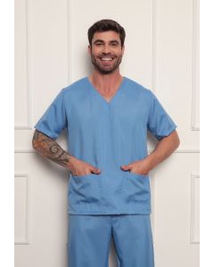 Scrub Conjunto Masculino em Oxford Aston Azul