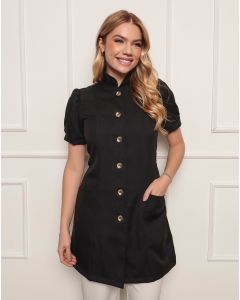 Jaleco Feminino  Manga Curta Isabela Preto