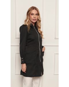 Jaleco Feminino em Oxford Eli Preto