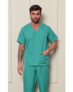 Scrub Conjunto Masculino em Oxford Aston Verde