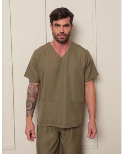 Scrub Conjunto Masculino em Oxford Aston Verde Musgo
