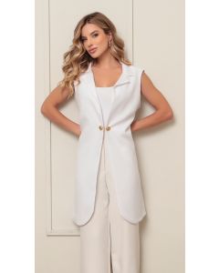 Jaleco Colete Feminino Alexandra Branco