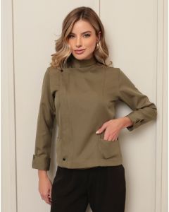 Dolma Chef Feminina com Zíper Verde Musgo Camila