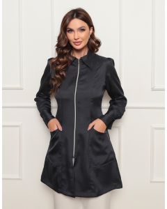 Jaleco Feminino em Oxford Eli Azul Escuro