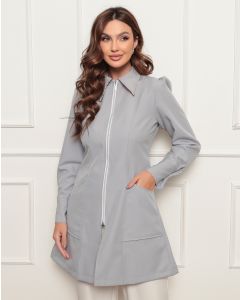 Jaleco Feminino em Oxford Eli Cinza