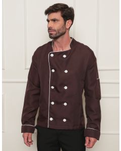 Dolma Chef Masculina Manga Longa Marrom Torino