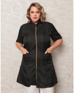 Jaleco Feminino Malta Plus Size Preto