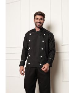 Dolma Chef Masculina  Manga Longa Preta Torino