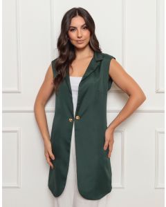 Jaleco Colete Feminino Alexandra Verde Musgo