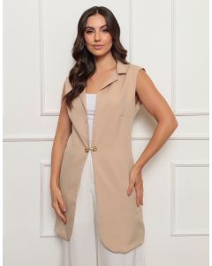 Jaleco Colete Feminino Alexandra Nude