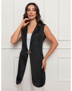 Jaleco Colete Feminino Alexandra Preto