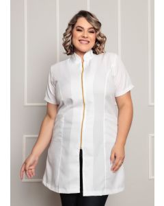 Jaleco Feminino Malta Plus Size Branco
