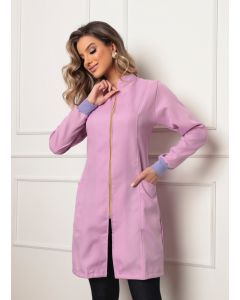 Jaleco Feminino com Zíper Nice Lilás