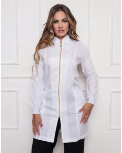  Jaleco Feminino com Zíper Nice Branco