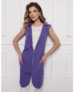 Jaleco Colete Feminino Alexandra Roxo