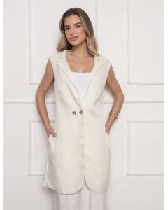 Jaleco Colete Feminino Alexandra Off White