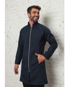 Jaleco Masculino Gola Padre e Zíper Viena Azul Marinho