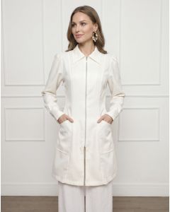 Jaleco Feminino em Oxford Eli Off White