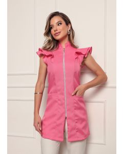 Jaleco Feminino Manga Curta Valentina Pink