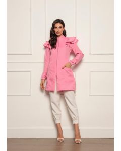 Jaleco Feminino Manga Longa Victoria Rosa