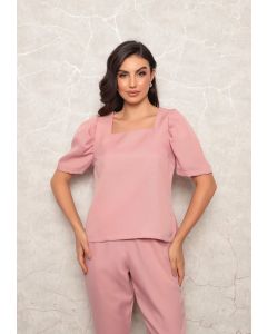 Scrub Conjunto Feminino Transpassado Nude  Maria