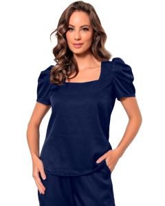 Conjunto Scrub Feminino Eloise Azul Marinho-PP